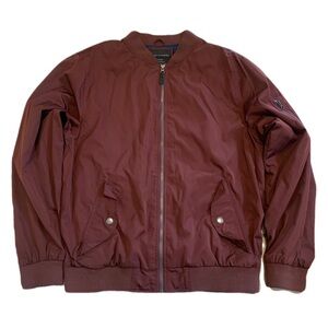 No Boundaries Maroon Bomber Jacket Men's M